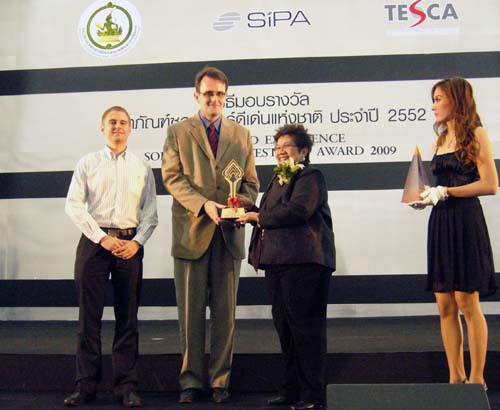 winner ticta 2009 on stage